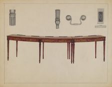 Desk (in two sections) Used by Members of Congress, 1936. Creator: Rollington Campbell
