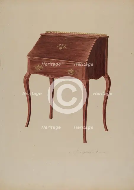 Desk (Lady's), c. 1940. Creator: Georgine E. Mason.