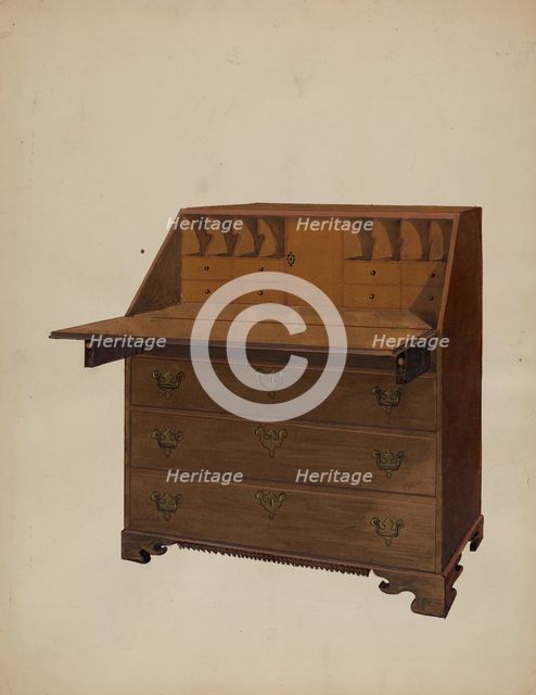 Desk, probably 1936. Creator: Fred Weiss.