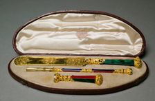 Desk Set , c. 1830. Creator: John Hamilton Mortimer (British, 1740-1779); Paul Storr (British, 1771-1844), and
