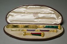 Desk Set , c. 1830. Creator: John Hamilton Mortimer (British, 1740-1779); Paul Storr (British, 1771-1844), and