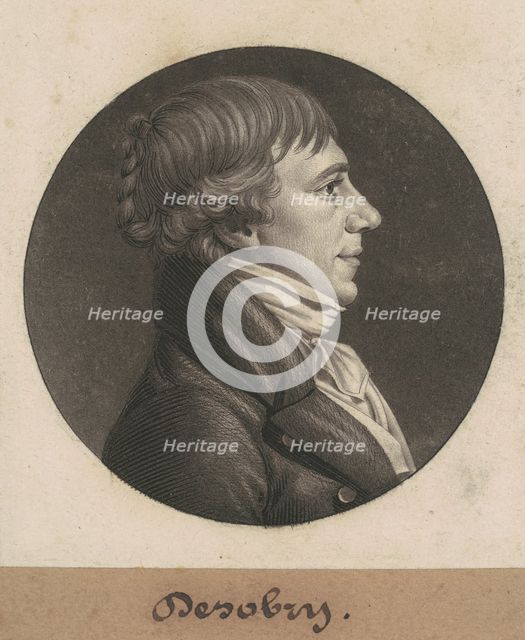 Desobry, 1803. Creator: Charles Balthazar Julien Févret de Saint-Mémin.