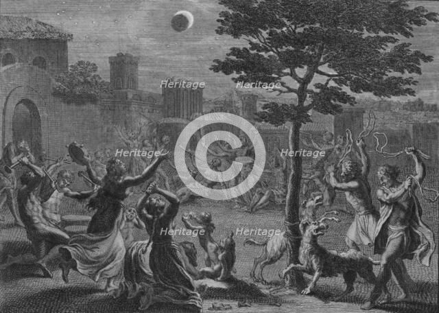 'Desolation des Peruviens pendant L'Eclipse de Lune', 1723.  Creator: Bernard Picart.