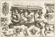 Desseins de Brasiers dont les Ornements peuuent Seruir aux Cuuettes, Tables, et autre..., 1660-1713. Creator: Alexis Loir I