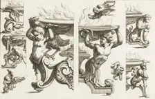 Desseins de Brasiers dont les Ornements peuuent Seruir aux Cuuettes, Tables, et autre..., 1660-1713. Creator: Alexis Loir I