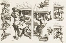 Desseins de Brasiers dont les Ornements peuuent Seruir aux Cuuettes, Tables, et autre..., 1660-1713. Creator: Alexis Loir I