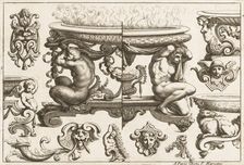Desseins de Brasiers dont les Ornements peuuent Seruir aux Cuuettes, Tables, et autre..., 1660-1713. Creator: Alexis Loir I