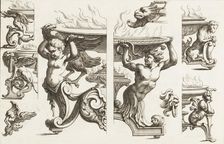 Desseins de Brasiers dont les Ornements peuuent Seruir aux Cuuettes, Tables, et autre..., 1660-1713. Creator: Alexis Loir I
