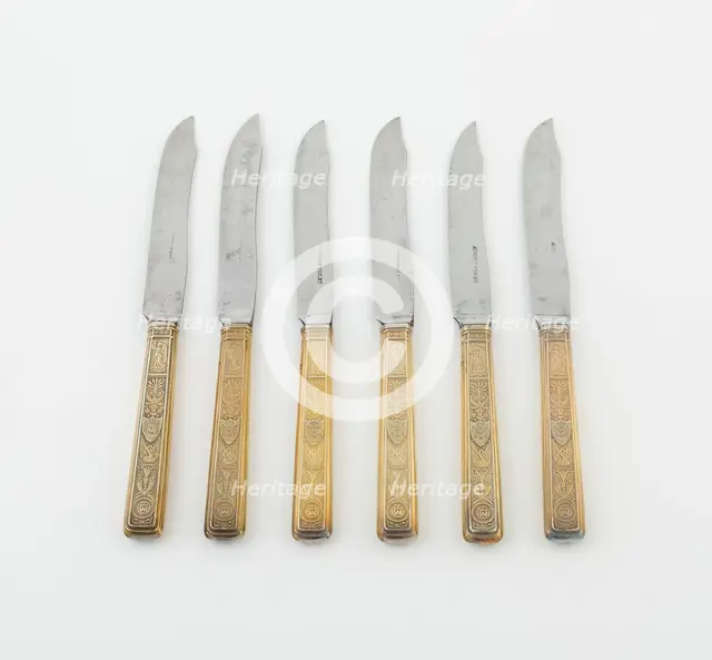 Dessert Knives (2), Paris, 1789/1820. Creators: Martin-Guillaume Biennais, Pierre-Benoît Lorillon.