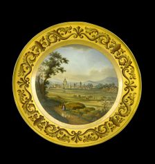 Dessert plate depicting the battlefield of Vitoria, Spain, 1810s. Artist: AJ Photographics