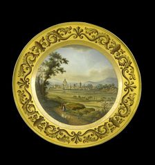 Dessert plate depicting the battlefield of Vitoria, Spain, 1810s. Artist: AJ Photographics