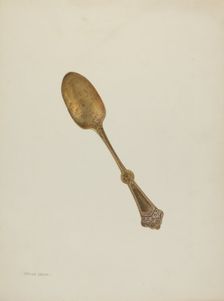 Dessert Spoon, c. 1940. Creator: Frank M Keane