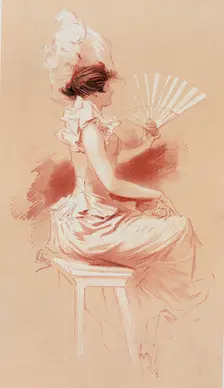 Dessin original pour les "Maîtres de l'Affiche"., c1897. Creators: Jules Cheret, Imprimerie Chaix