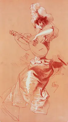 Dessin original pour les "Maîtres de l'Affiche", c1899. Creator: Jules Cheret