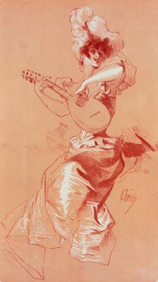 Dessin original pour les "Maîtres de l'Affiche", c1899. Creator: Jules Cheret