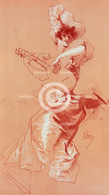 Dessin original pour les "Maîtres de l'Affiche", c1899. Creator: Jules Cheret.