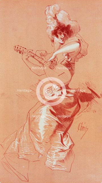 Dessin original pour les "Maîtres de l'Affiche", c1899. Creator: Jules Cheret.