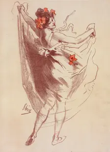 Dessin original pour les "Maîtres de l'Affiche"., c1900. Creator: Jules Cheret
