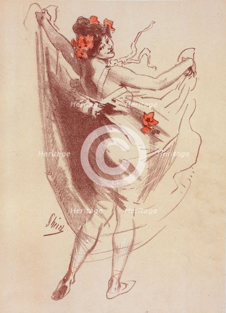 Dessin original pour les "Maîtres de l'Affiche"., c1900. Creator: Jules Cheret.