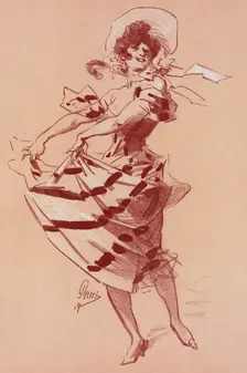 Dessin original pour les "Maîtres de l'Affiche"., c1900. Creator: Jules Cheret
