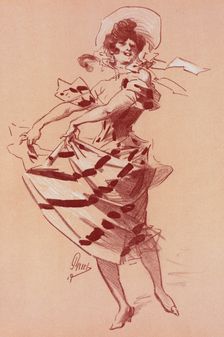 Dessin original pour les "Maîtres de l'Affiche"., c1900. Creator: Jules Cheret