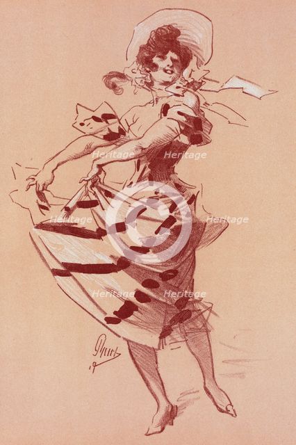 Dessin original pour les "Maîtres de l'Affiche"., c1900. Creator: Jules Cheret.