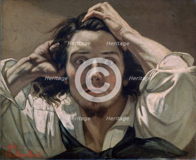'Desperate, Self-portrait', 1841. Artist: Gustave Courbet