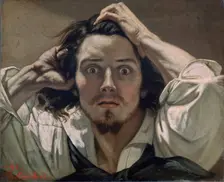 Desperate, Self-portrait 1841. Artist: Gustave Courbet