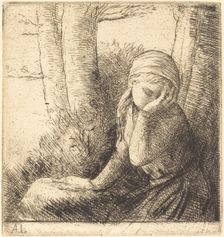 Desperate Young Girl (La jeune desesperee). Creator: Alphonse Legros