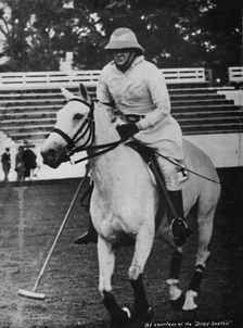 Despite heavy responsibilities the favourite game of polo could not be neglected c1930s, (1945)