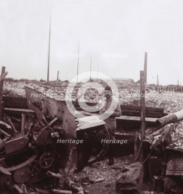 Destruction, Carency, northern France, c1914-c1918.  Artist: Unknown.