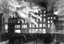 Destruction of Compton House, Church-Street, Liverpool, by fire, 1865. Creator: Unknown