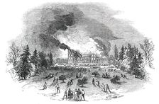Destruction of Caversham-Park House by Fire, 1850. Creator: Unknown