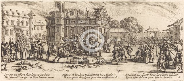 Destruction of a Convent, c. 1633. Creator: Jacques Callot.