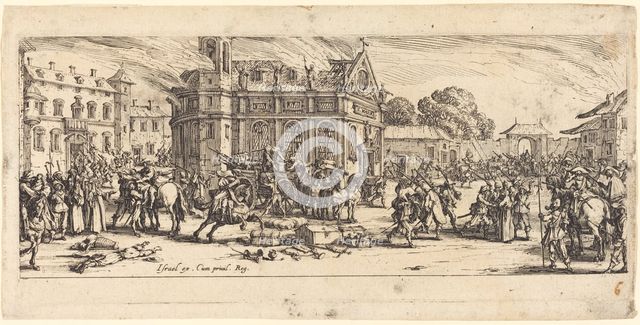 Destruction of a Convent, c. 1633. Creator: Jacques Callot.