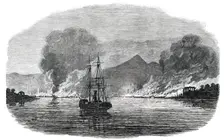 Destruction of a Piratical Chinese Fleet at Pinghoy, 1850. Creator: Unknown