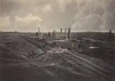 Destruction of Hood's Ordinance Train, 1860s. Creator: George N. Barnard