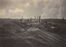 Destruction of Hood's Ordinance Train, 1860s. Creator: George N. Barnard