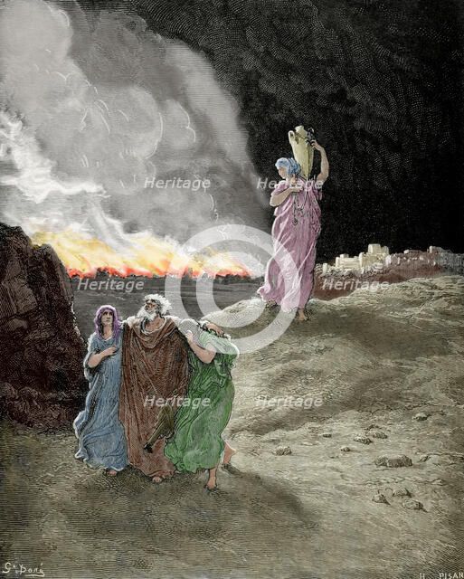 Destruction of Sodom and Gomorrah, 19th century. Creator: Héliodore Joseph Pisan.