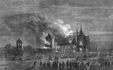 Destruction of St. Mary’s Roman Catholic Cathedral at Sydney, New South Wales, 1865. Creator: Unknown