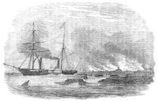 Destruction of Sulineh, at the Mouth of the Danube, 1854. Creator: Unknown