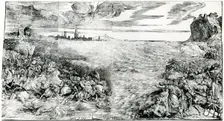 Destruction of Pharaoh's Host in the Red Sea 1549, (1937). Artist: Domenico dalle Greche