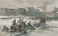 Destruction of Retreating Russians at Satschan Lake 1805, (1896)