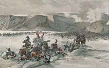Destruction of Retreating Russians at Satschan Lake 1805, (1896)