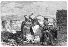 Destruction of the fortifications of the Ionian Islands: the escarp of the Keep of Vido..., 1864. Creator: Unknown