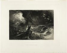Destruction of the Pharoah's Host, from Illustrations of the Bible, 1833. Creator: John Martin