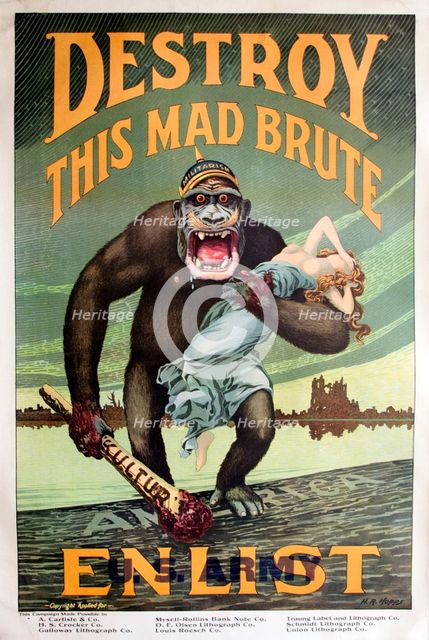 Destroy this mad brute Enlist - U.S. Army, c. 1917.