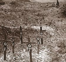Destroyed battery, Fort Vaux, northern France, c1914-c1918