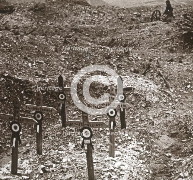 Destroyed battery, Fort Vaux, northern France, c1914-c1918. Artist: Unknown.