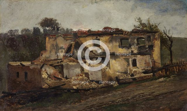 Destroyed House, c1851-1857. Creator: Karl Peter Burnitz.